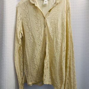 Men's Cream Lace Shirt